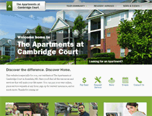 Tablet Screenshot of cambridgecourt.homeproperties.com